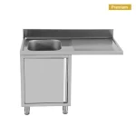 Køkkenvask m. underskab til opvaskemaskine - 1 vask venstre - B1400 x D700 x H850 mm